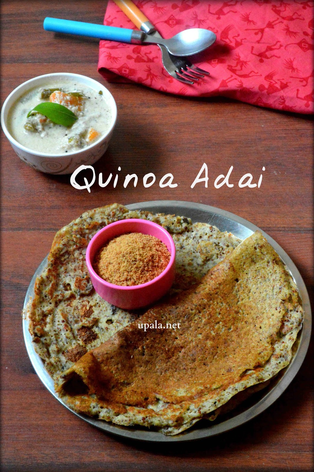 Upala Quinoa Banana Flower Adai/Quinoa Vazhaipoo adai dosa (No Onion