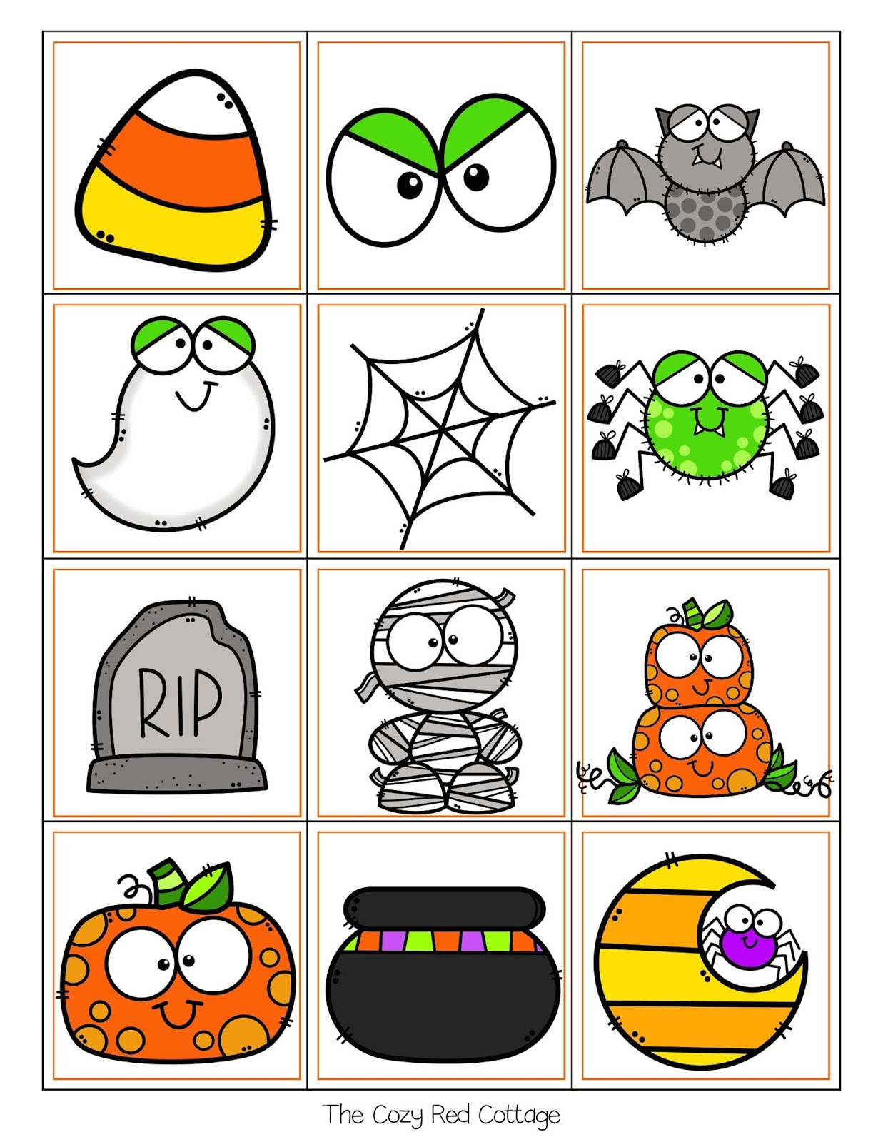 The Cozy Red Cottage: Free Halloween Bingo