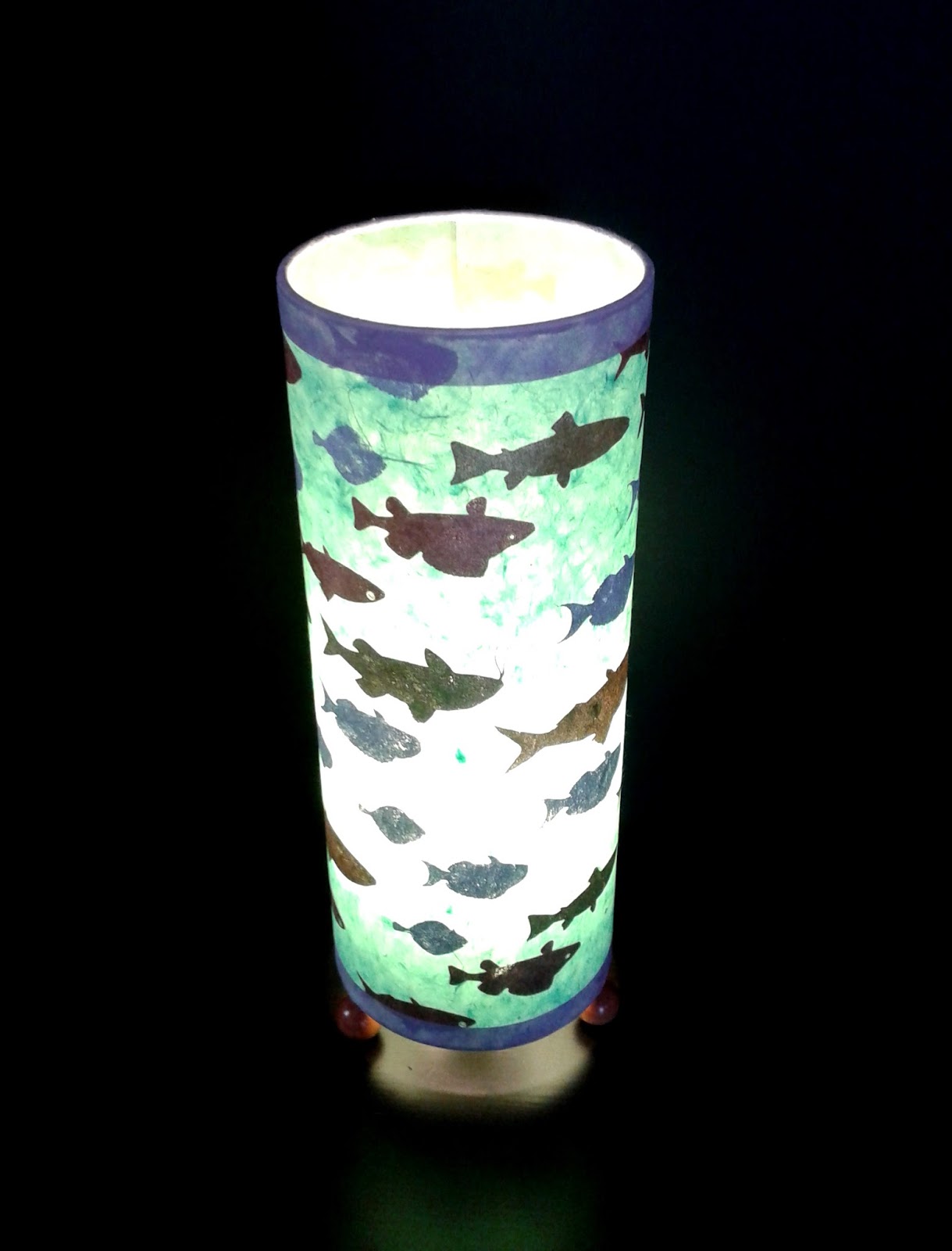 turquesa LOKTA Papel Lámpara de papel Linterna Lámpara colgante Nepal Pantalla de lámpara Dragón