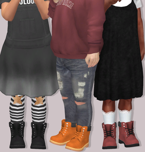 Sims 4 CC's The Best Pixicat Timberland Boots for Toddlers by Lumy Sims