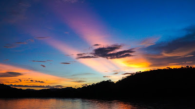 Sunset at Mekong Riverside in Luang Prabang