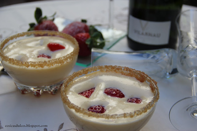  Sabayón al cava con fresas 