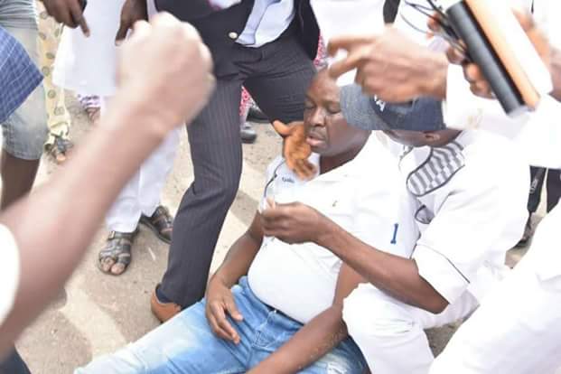 Governor Fayose collapses, rushed to clinic after policemen allegedly fired teargas into Government House (photos)