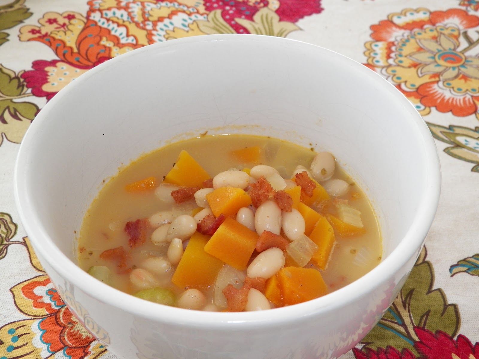 Good grub with Les and Boy Butternut SquashWhite Bean Soup