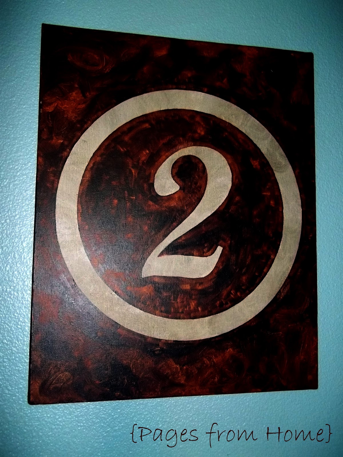 Pages from Home Number Wall Art Canvas