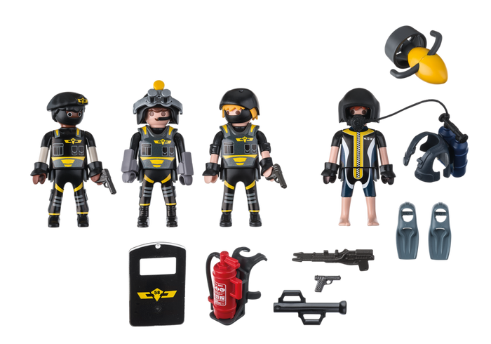 Gsg9 1/87 Unit?� sp?�ciale: Playmobil Personnages Police