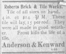 Roberts Brick & Tile Works 1902 Ad