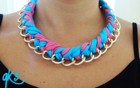 Collar de trapillo con cadena