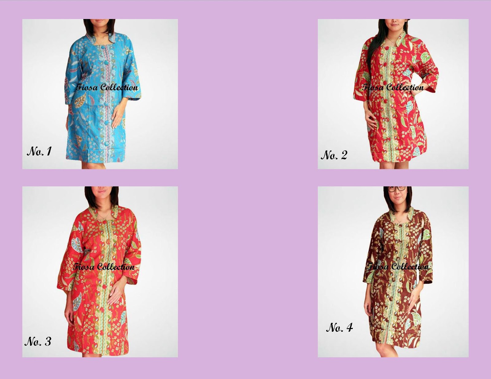 dress kombinasi batik dengan warna pastel