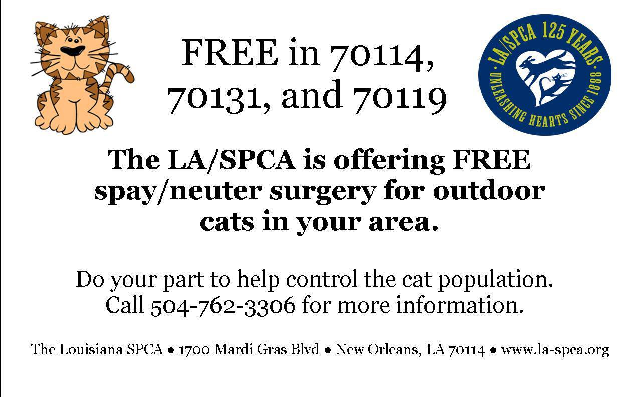 New Orleans Pet Care FREE SPAY/NEUTER