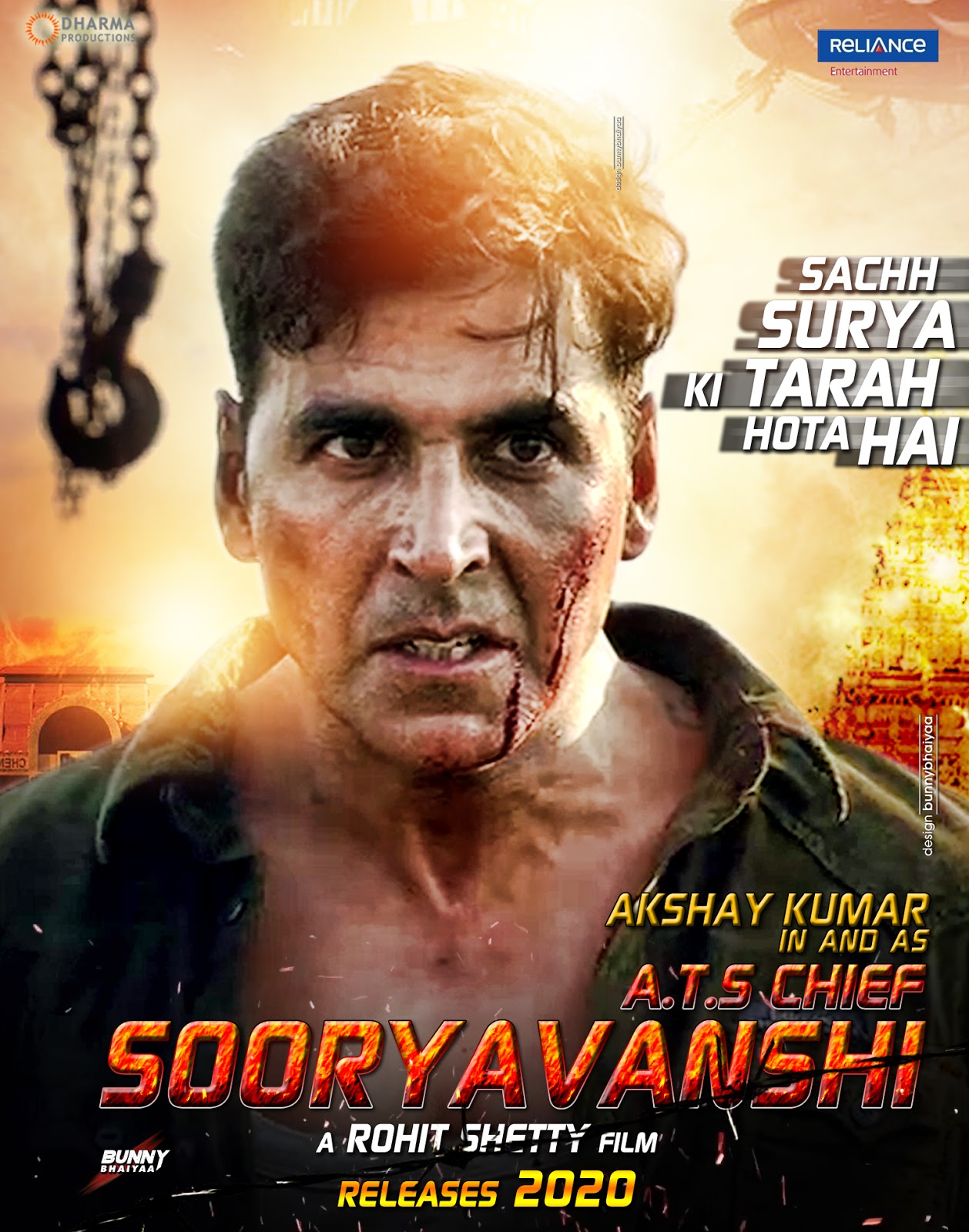 HindiDubbedSouthMoviesPosters Sooryavanshi HD Poster Ft. Akshay Kumar