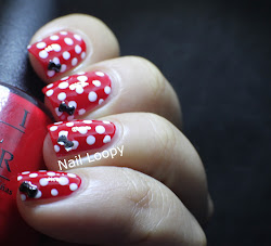 nails mouse minnie nail bow before studs rhinestone generous smudged topcoat applying amount sit which