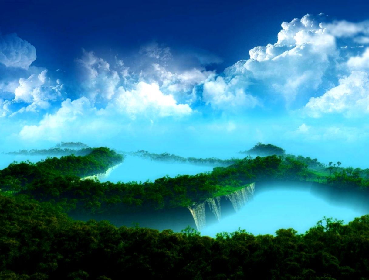 Beautiful waterfall computer desktop wallpaper 1280x1024 Laptop