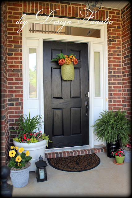 front porch, porch makeover, Spring, Flower pots