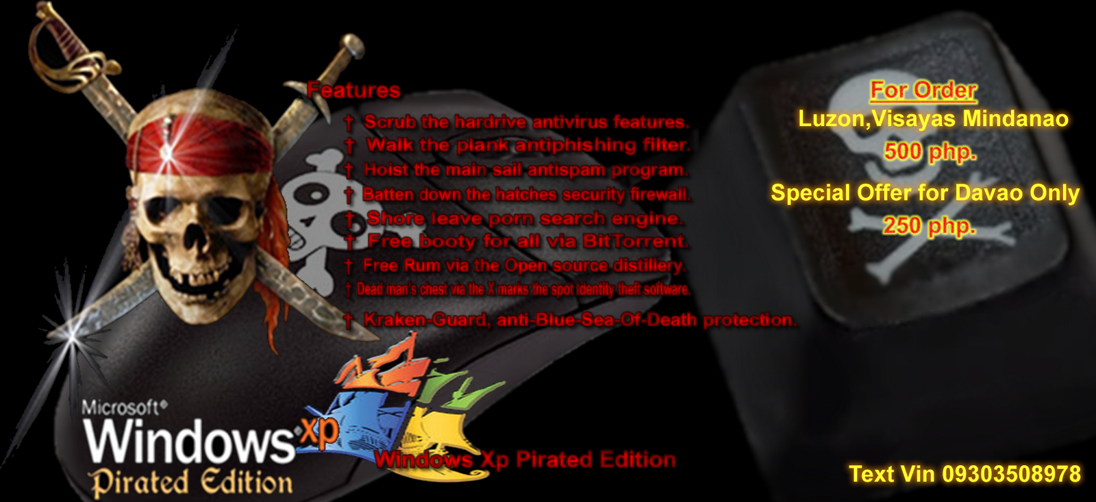 FOR SALE Windows Xp Pirated Edition