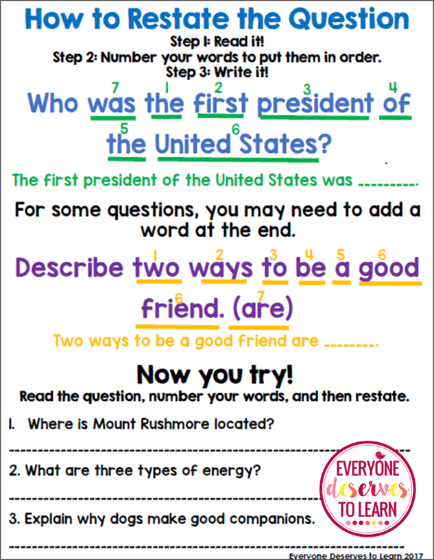 Question everyone. Number the steps in order ответы. Какая restate. Restate in English. To restate something means.