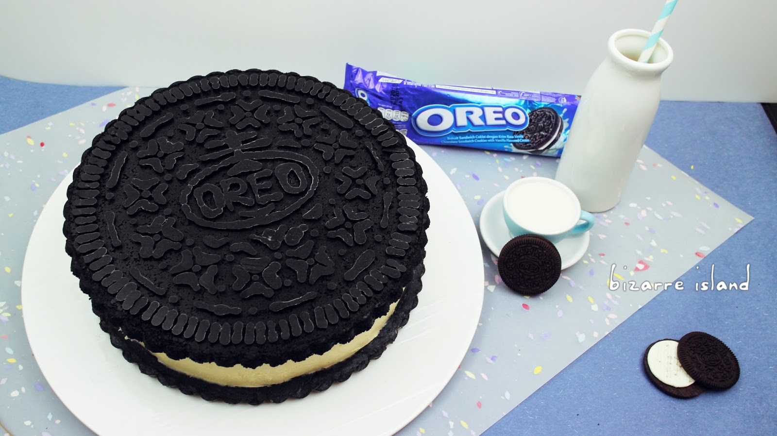  bizarre island A GIANT OREO! Oreo No Bake Cheesecake