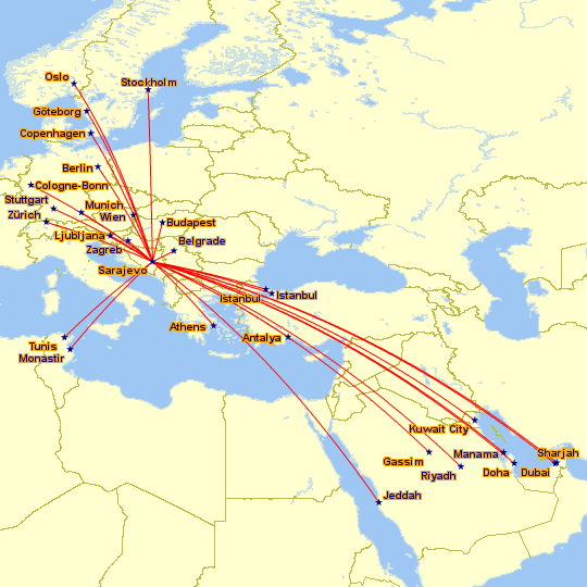 Bosnia and Aviation News : ✈ UPDATE:Sarajevo Airport Summer 2019 flight schedule