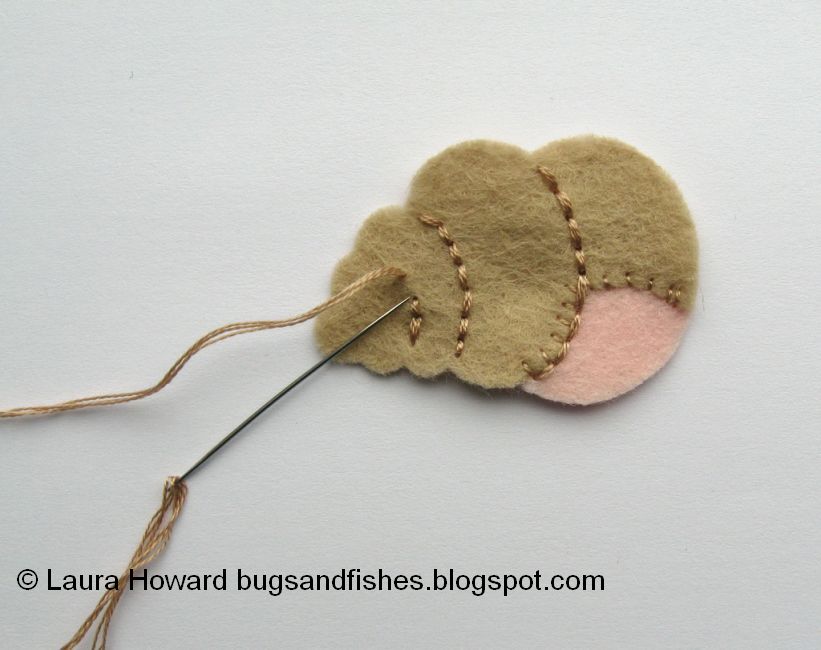 Bugs and Fishes by Lupin: How To: Make Mini Felt Shells