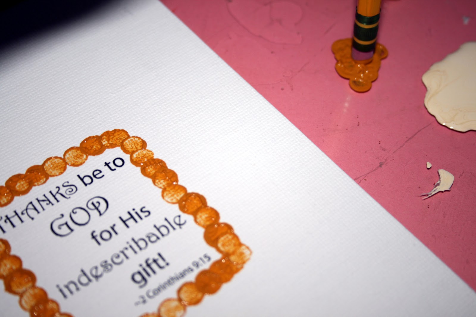 inspired stamps...the blog Pencil Eraser Painting HowTo on Canvas!