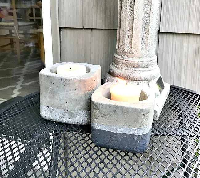 cement planter or candle holders