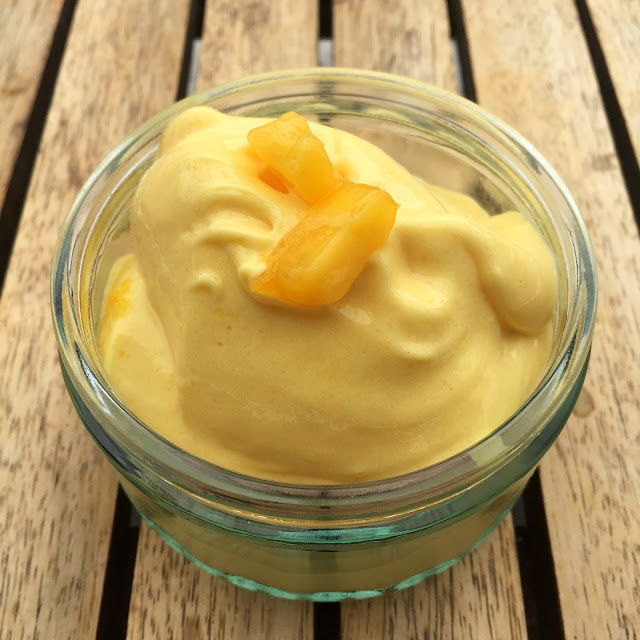 helado de mango, receta de Thermomix, Thermomixrezept, ohne Sahne