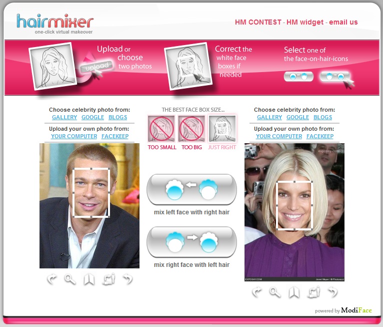 Hair mixer funny effects Free Virtual Hairstyles makeover get new