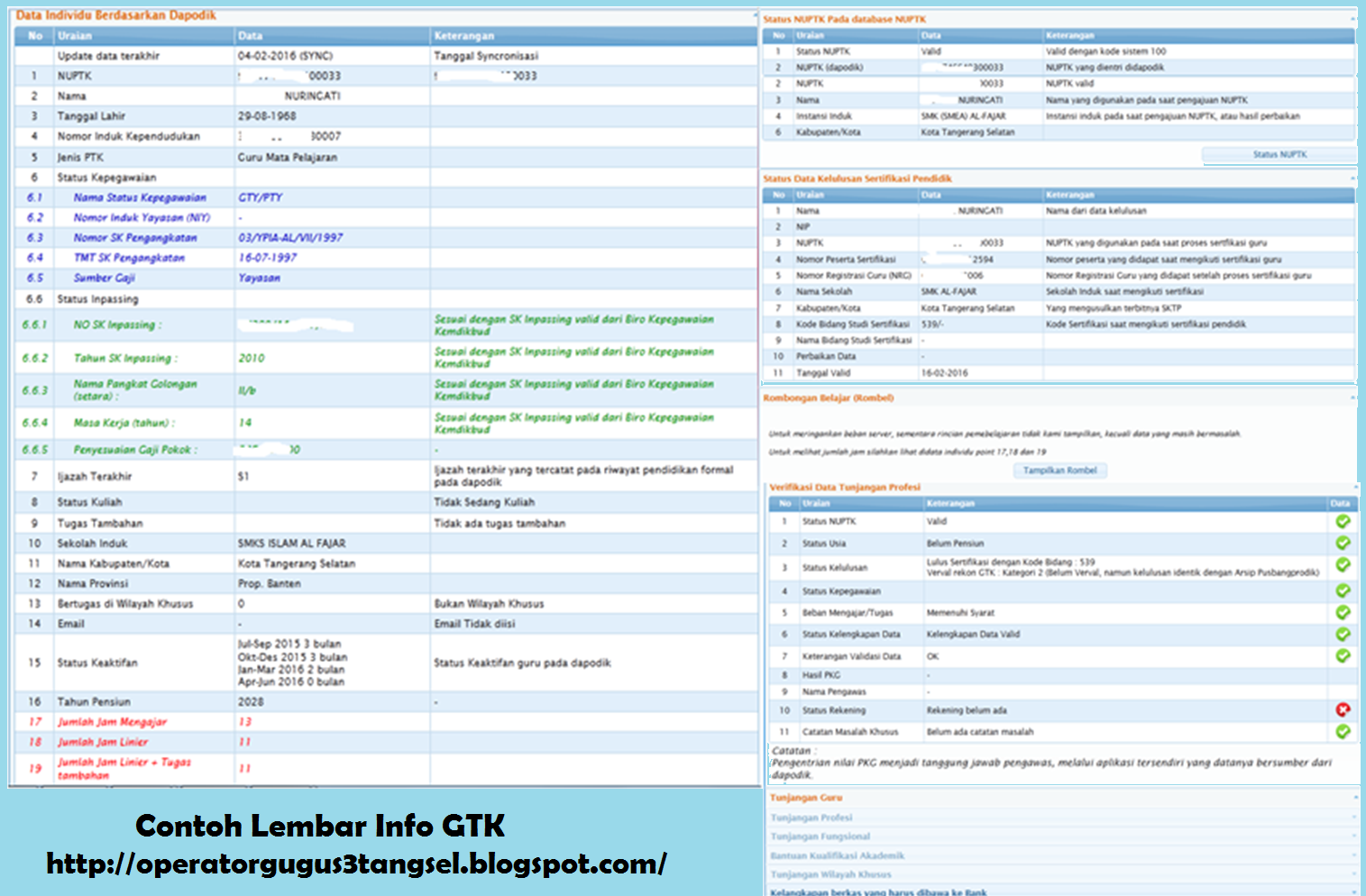 Cara Buka Lembar Info Guru (Info GTK) Terbaru INFO PENDIDIKAN