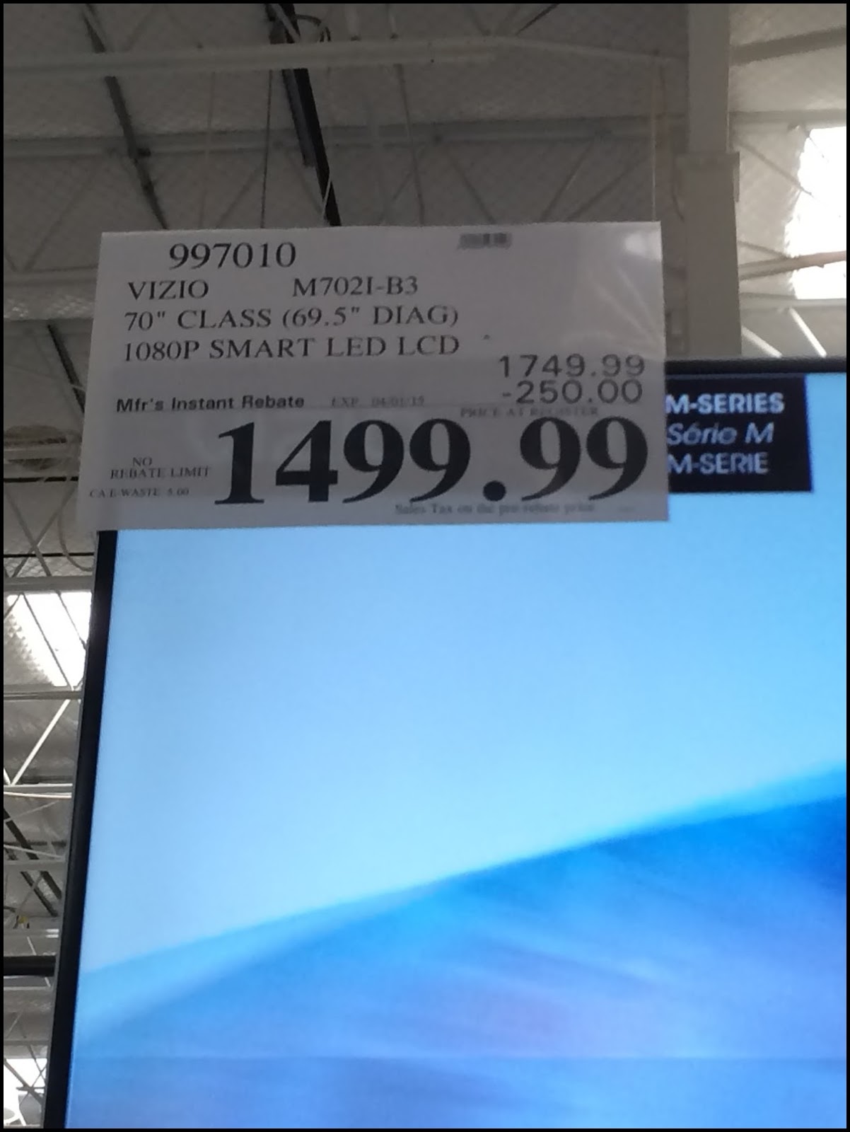 costco tv vizio 70 apps technology