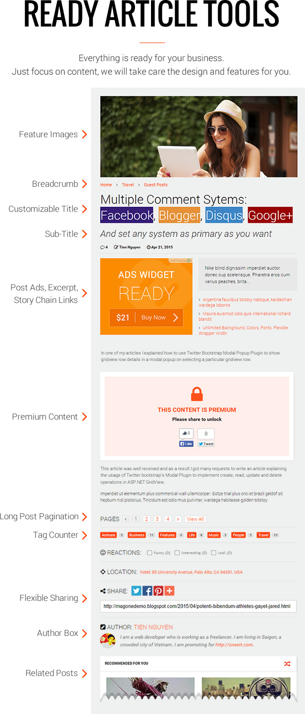 Support All Article Toys - MagOne - Magazine Blogger Template