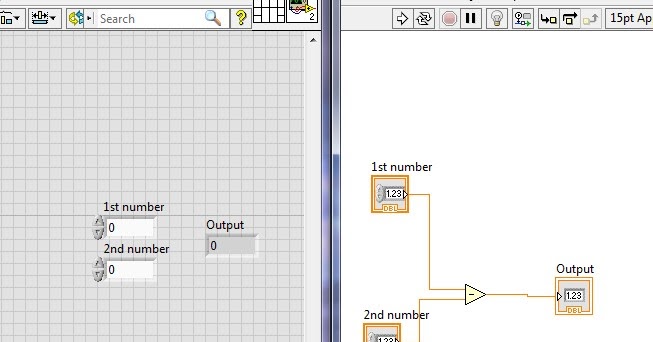 4. Division of two numbers using Labview ~ Projects on Robotics