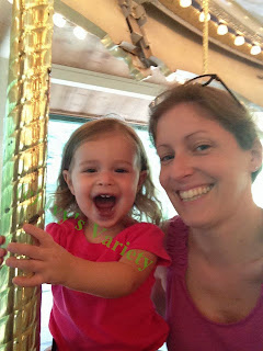 Silly on the zoo carousel