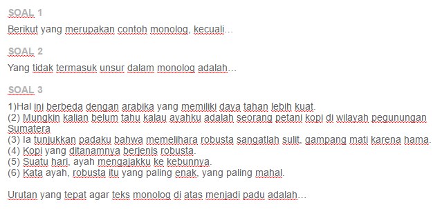 Contoh Soal Langkah langkah konversi teks laporan hasil