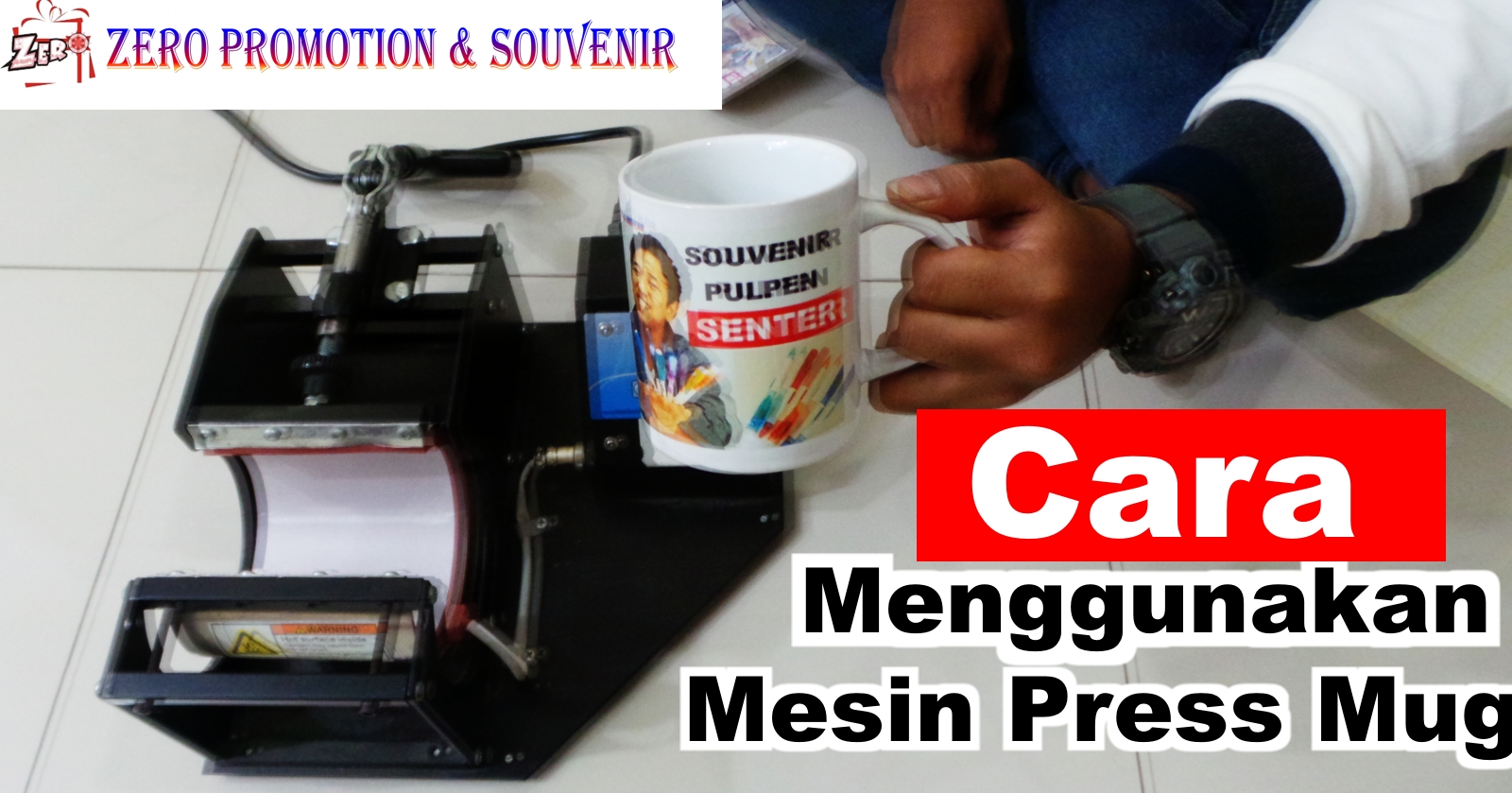 Tutorial cara menggunakan mesin press mug barang promosi mug promosi