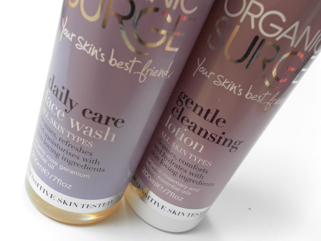 A picture of Organic Surge Daily Care Face Wash and Organic Surge Gentle Cleansing Lotion