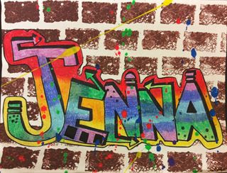 Mrs Nicholas S Art Blog 6th Grade Graffiti Name Design