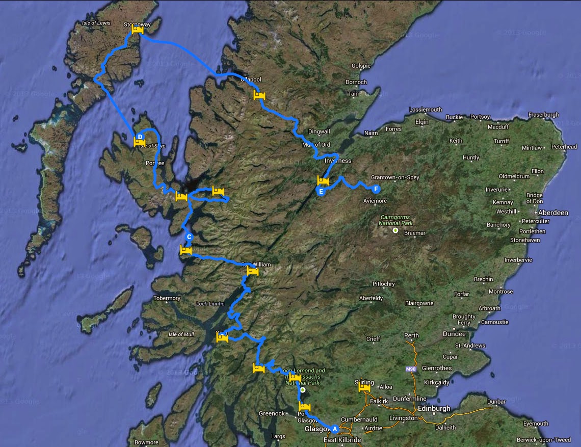  Enlace al mapa detallado de mi viaje por escocia