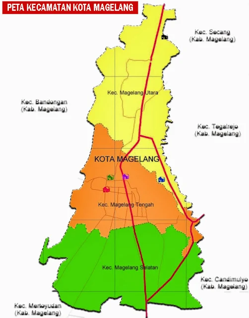 Gambar Peta Kecamatan Kota Magelang