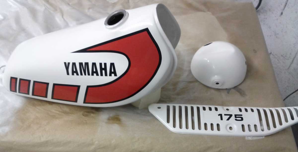 My Motorcycle Restoration Diary & Notes TY175 Paint