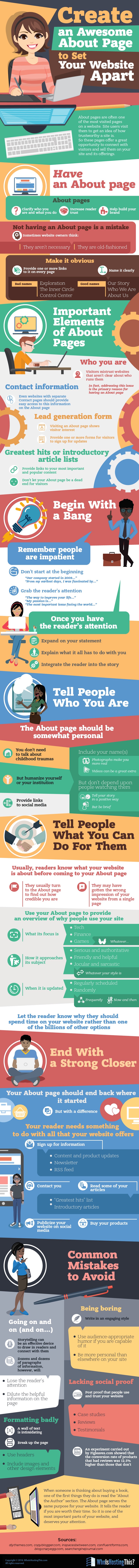 How to Create an Awesome About Page [infographic]