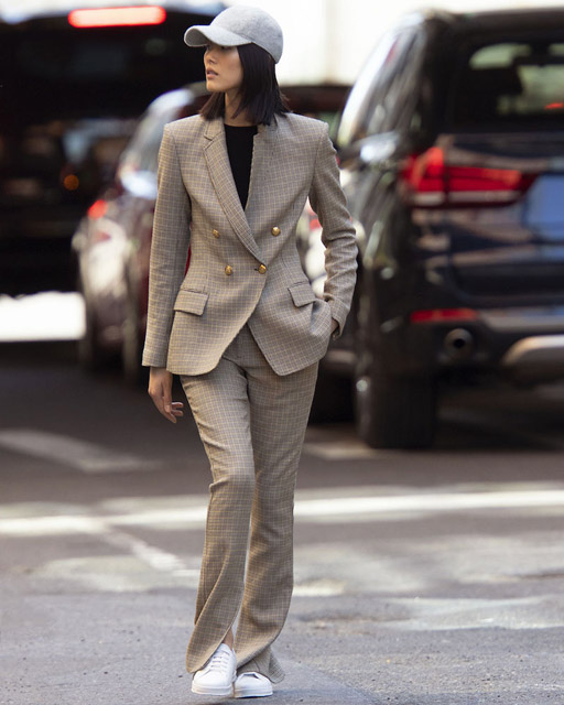 14 A.L.C. Sedgwick Double Breasted Houndstooth Blazer Как выбрать качественный пиджак женский