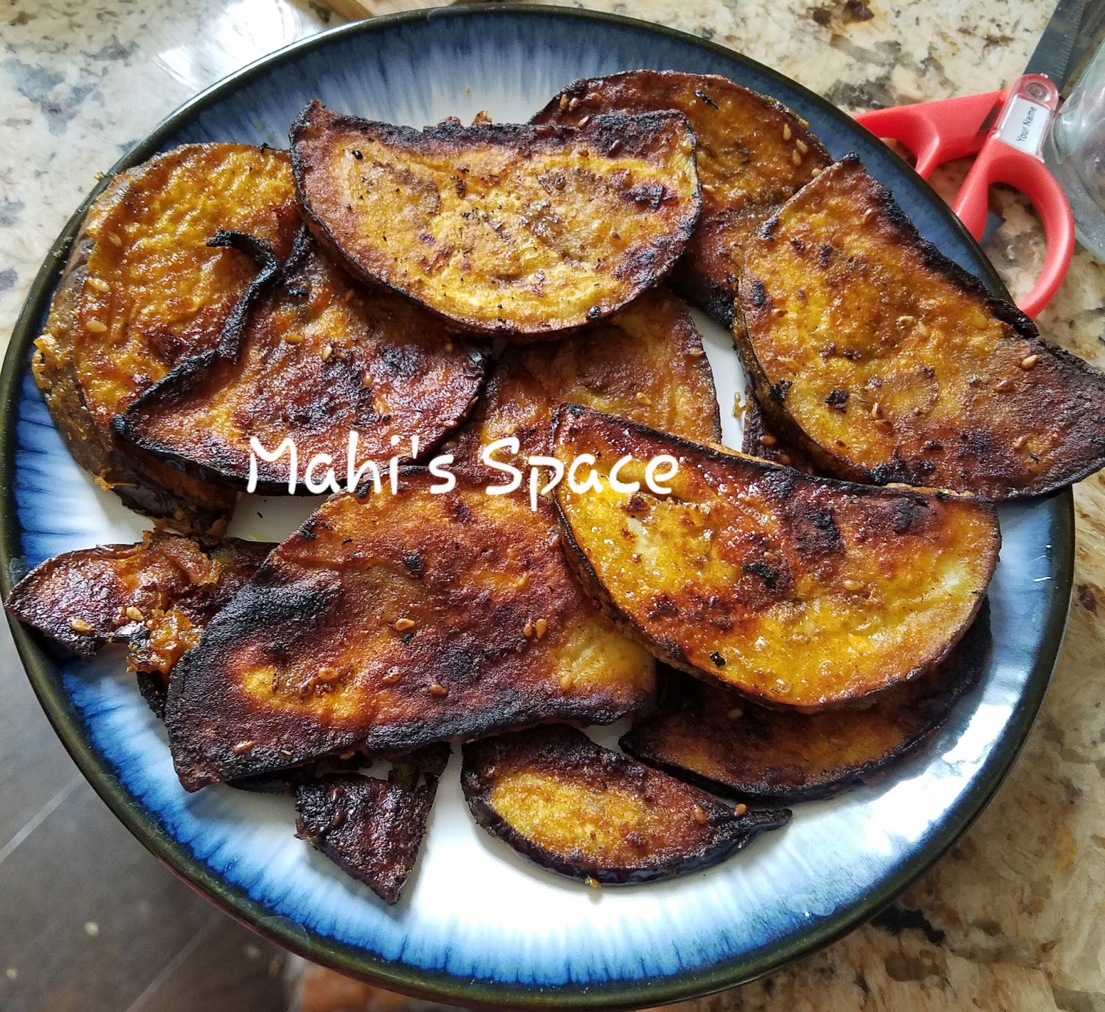 Brinjal fry / Eggplant fry Mahi's Kitchen