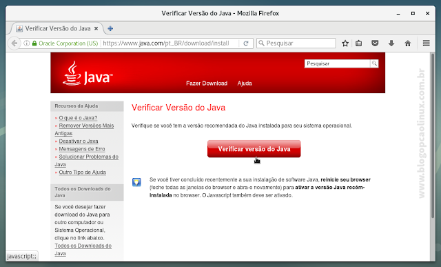 Verificar a versão do Java instalada