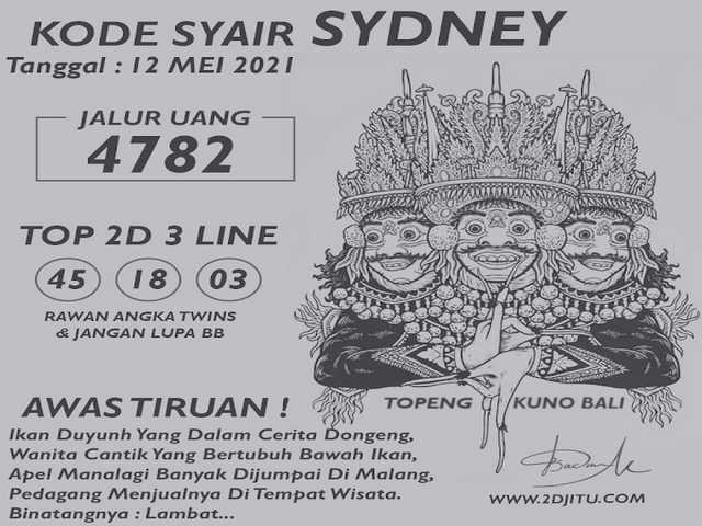 PREDIKSI SYDNEY COJEEL