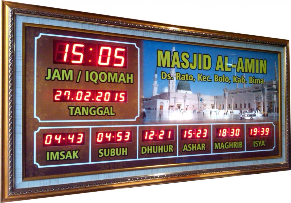 Jual Jam Jadwal Sholat Digital Masjid Iqomah Murah Bergaransi Bisnis