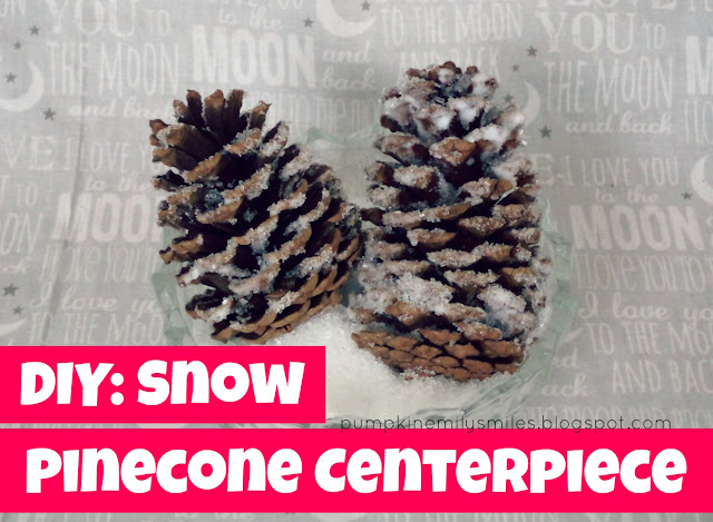 DIY: Snow Pinecone Centerpiece