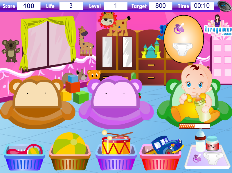 JOGOS DE CUIDAR DE BEBÊ Grátis Cuidar na Creche Colorida