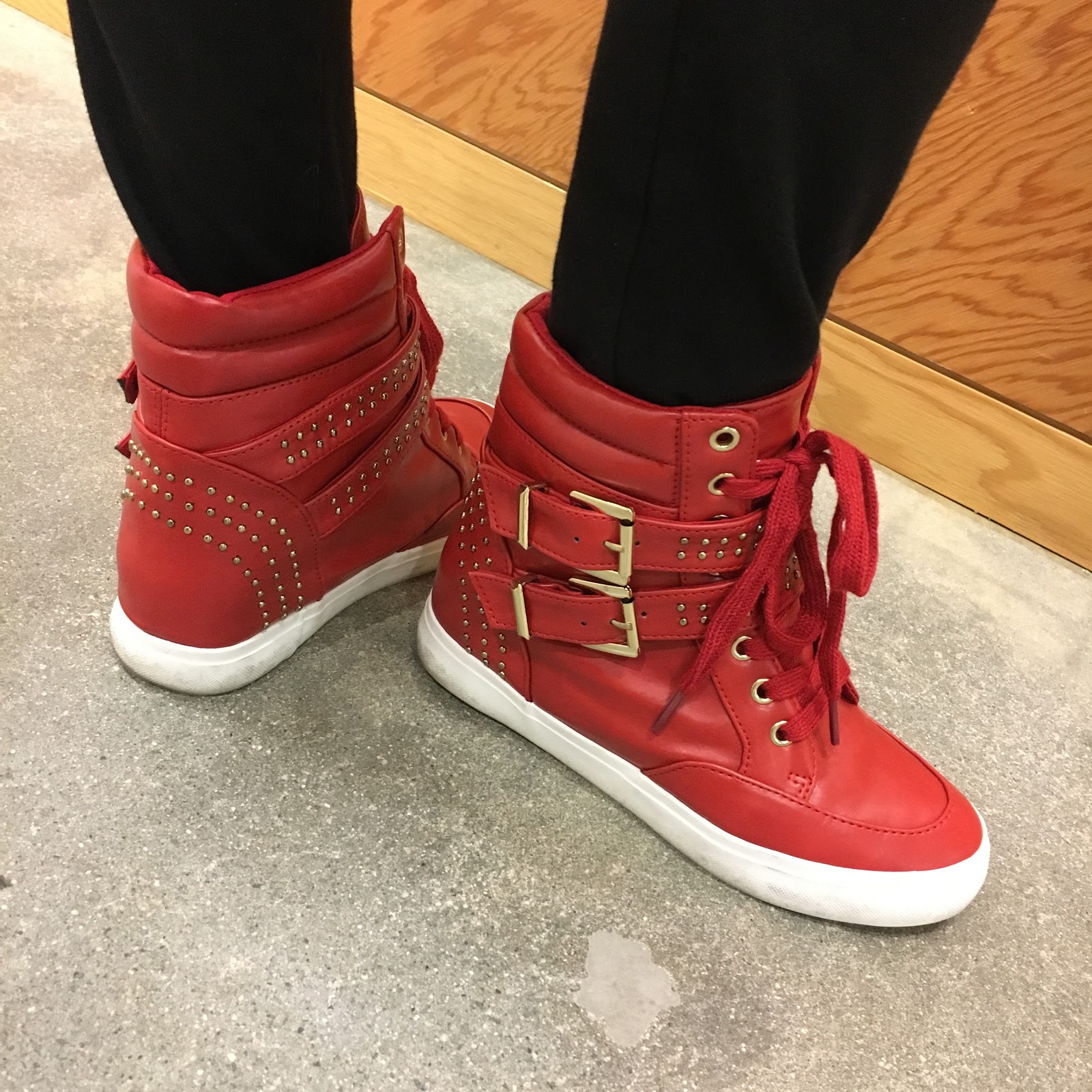 justfab wedge sneakers