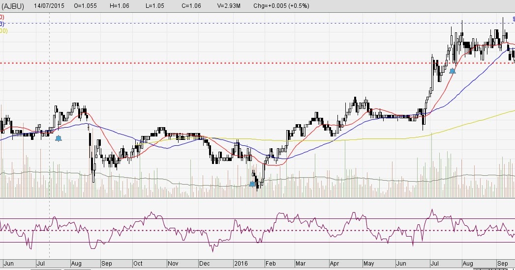 Singapore Stock Market Keppel DC REIT data centre Chart with Support