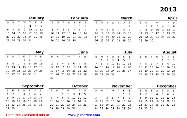 Calender 2013: calender 2013 - latest 2013 calender